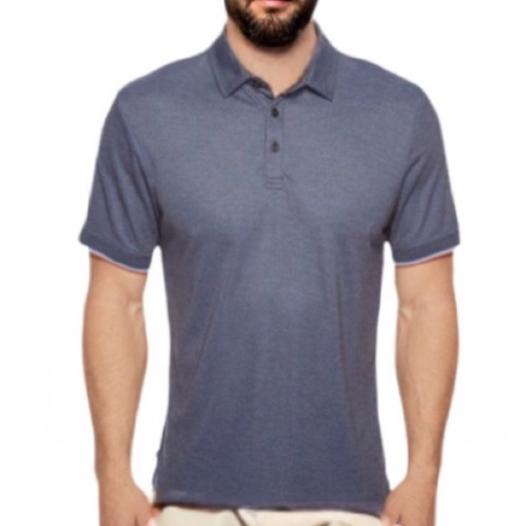 Travis Mathew Minimalist Polo — Charcoal Blue, Patriotic Trim, Size Large - Picture 7 of 13